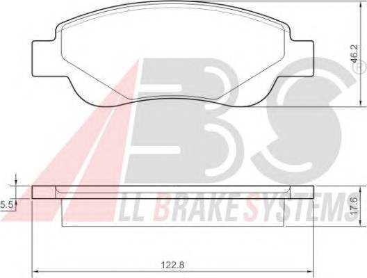 A.B.S. 37483 Комплект тормозных колодок,