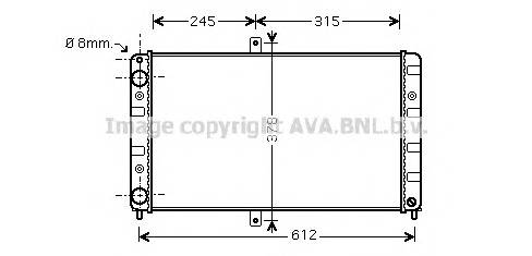 AVA QUALITY COOLING LA2016 Радиатор, охлаждение двигателя