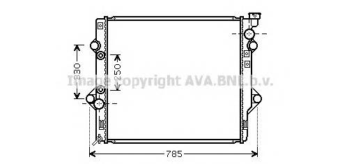 AVA QUALITY COOLING TO2367 Радиатор, охлаждение двигателя