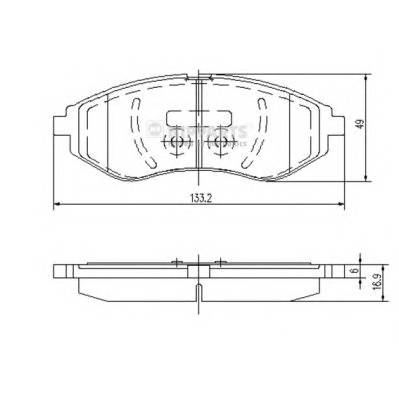 NIPPARTS J3600911 Комплект гальмівних колодок,