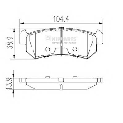 NIPPARTS J3610903 Комплект гальмівних колодок,