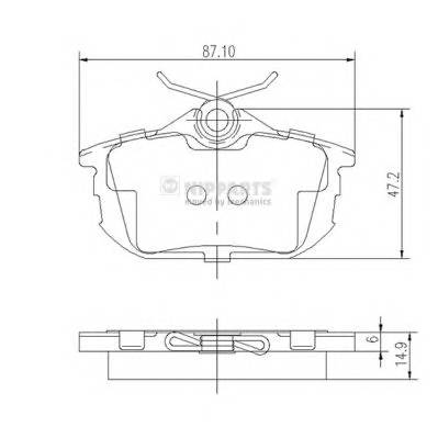 NIPPARTS J3615012 Комплект тормозных колодок,