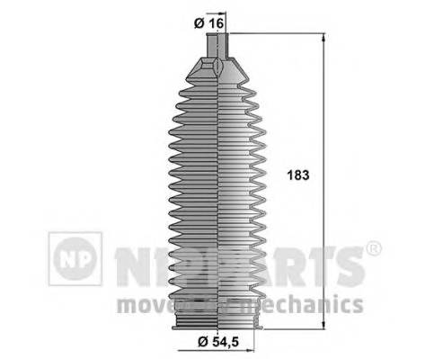 NIPPARTS N2840512 Комплект пильника, рульове