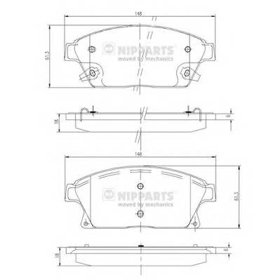 NIPPARTS N3600915 Комплект тормозных колодок,