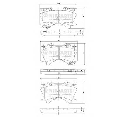 NIPPARTS N3602136 Комплект тормозных колодок,