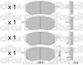 CIFAM 822-763-0 Комплект гальмівних колодок,