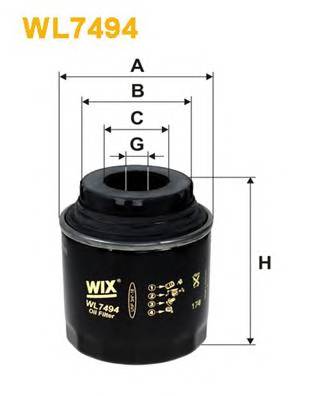 WIX FILTERS WL7494 Масляный фильтр