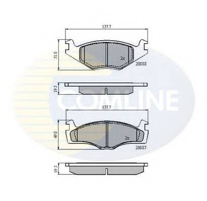 COMLINE CBP0149 Комплект тормозных колодок,