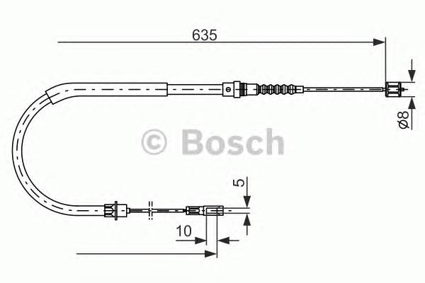 BOSCH 1 987 477 567 Трос, стоянкова гальмівна