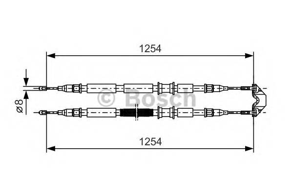 BOSCH 1 987 477 764 Трос, стояночная тормозная