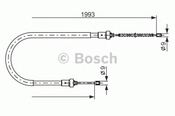 BOSCH 1 987 482 233 Трос, стояночная тормозная