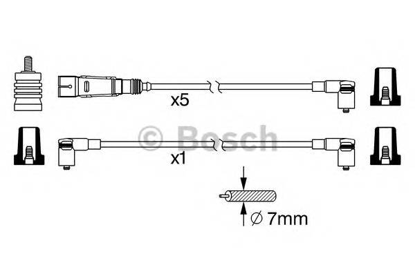 BOSCH 0 986 356 340 Комплект проводов зажигания