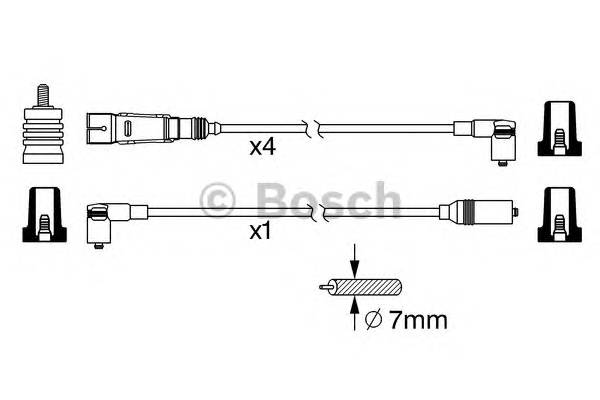 BOSCH 0 986 356 342 Комплект дротів запалювання