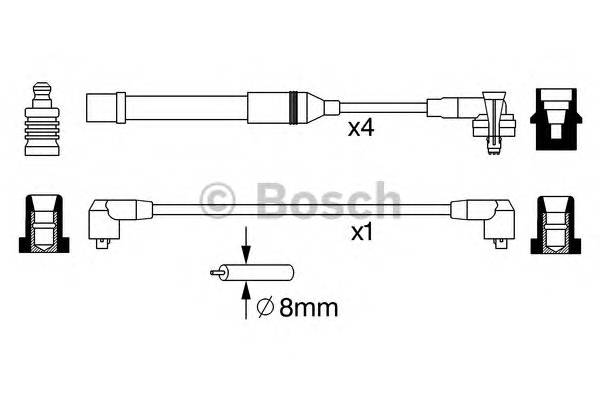 BOSCH 0 986 357 051 Комплект дротів запалювання