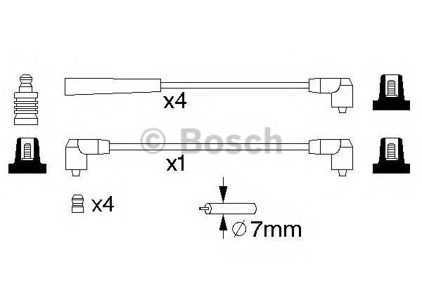 BOSCH 0 986 357 068 Комплект проводов зажигания