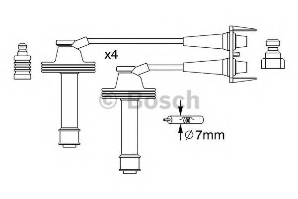 BOSCH 0 986 357 238 Комплект дротів запалювання