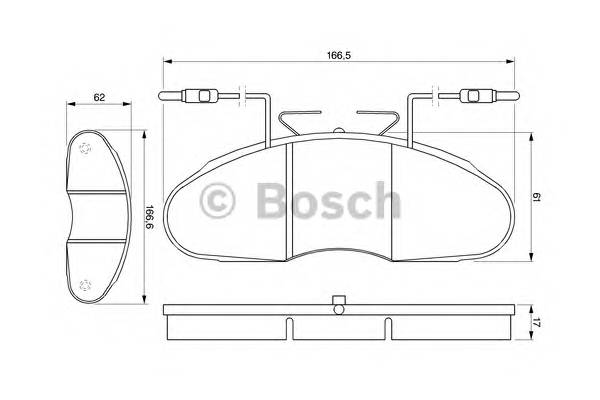 BOSCH 0 986 424 080 Комплект тормозных колодок,