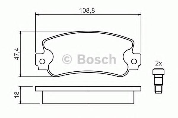 BOSCH 0 986 424 098 Комплект гальмівних колодок,