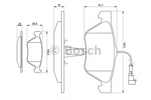 BOSCH 0 986 494 004 Комплект тормозных колодок,