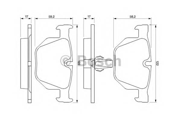 BOSCH 0 986 424 766 Комплект тормозных колодок,