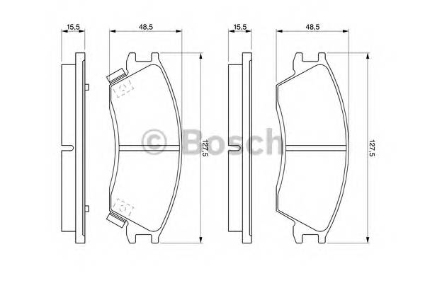 BOSCH 0 986 461 127 Комплект гальмівних колодок,