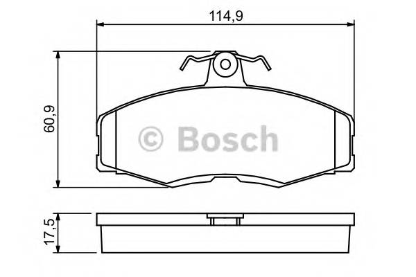 BOSCH 0 986 468 613 Комплект тормозных колодок,