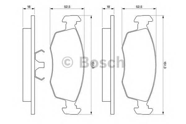 BOSCH 0 986 469 070 Комплект гальмівних колодок,