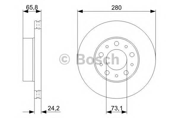 BOSCH 0 986 479 297 Тормозной диск