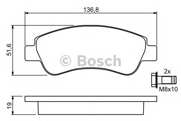 BOSCH 0 986 494 027 Комплект гальмівних колодок,