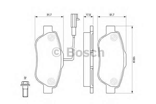 BOSCH 0 986 494 114 Комплект тормозных колодок,