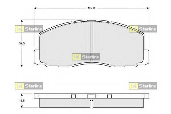 STARLINE BD S119 Гальмiвнi колодки, к-кт.