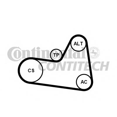 CONTITECH 6PK1710K1 Полікліновий ремінний комплект