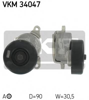 SKF VKM 34047 Натяжний ролик, полікліновий