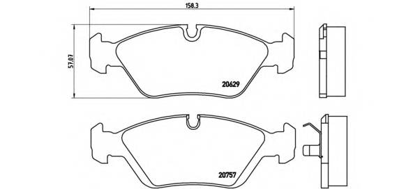 BREMBO P 06 008 Комплект тормозных колодок,