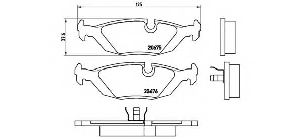 BREMBO P 06 009 Комплект тормозных колодок,