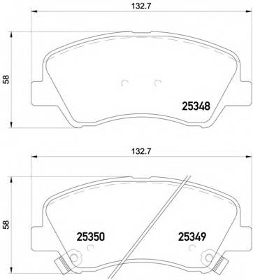 BREMBO P 18 025 Комплект тормозных колодок,