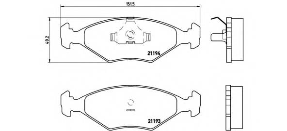 BREMBO P 23 040 Комплект тормозных колодок,