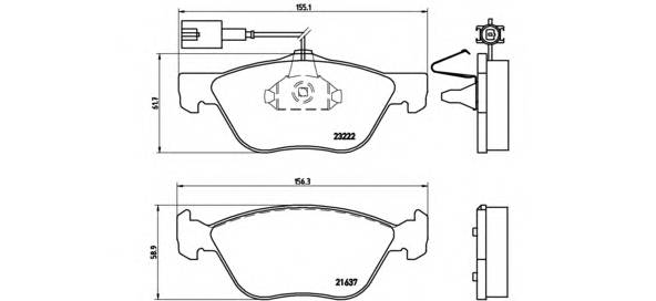 BREMBO P 23 116 Комплект тормозных колодок,