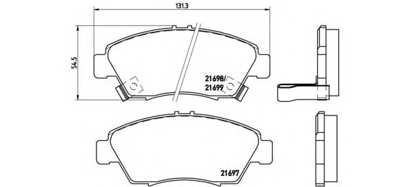 BREMBO P 28 024 Комплект тормозных колодок,