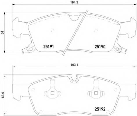 BREMBO P 37 017 Комплект тормозных колодок,