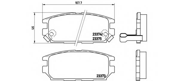 BREMBO P 54 025 Комплект гальмівних колодок,