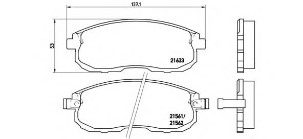 BREMBO P 56 021 Комплект гальмівних колодок,