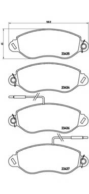 BREMBO P 56 042 Комплект гальмівних колодок,