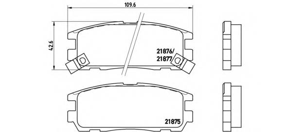 BREMBO P 59 021 Комплект гальмівних колодок,