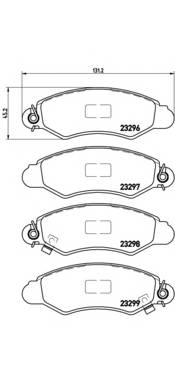 BREMBO P 78 012 Комплект гальмівних колодок,