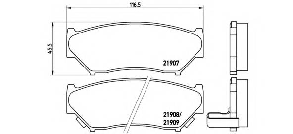 BREMBO P 79 008 Комплект тормозных колодок,