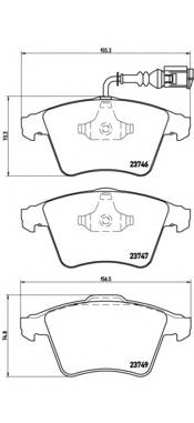 BREMBO P 85 081 Комплект гальмівних колодок,