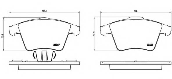 BREMBO P 85 106 Комплект гальмівних колодок,