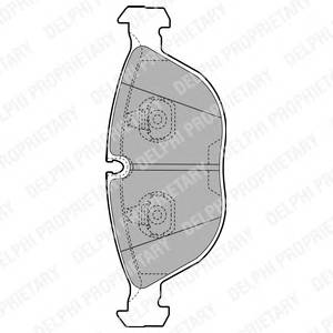 DELPHI LP1002 Комплект гальмівних колодок,