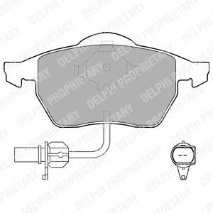 DELPHI LP1706 Комплект тормозных колодок,